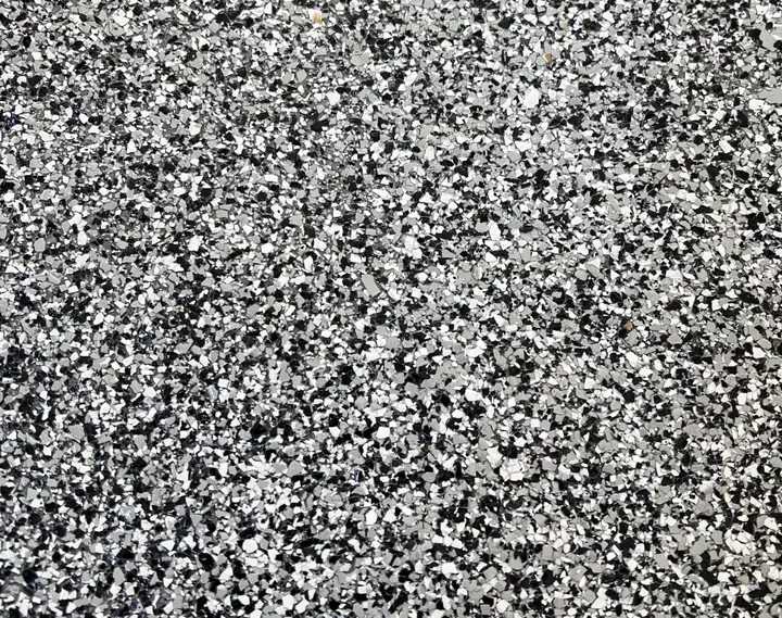 Domino 1/8" epoxy flake blend: the domino blend in a fine 1/8 inch chip for a tighter finish